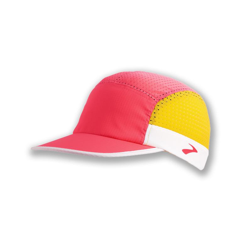 Brooks Propel Mesh Women's Running Hat - Fluoro Pink/Tangerine/White (62307-HNAO)